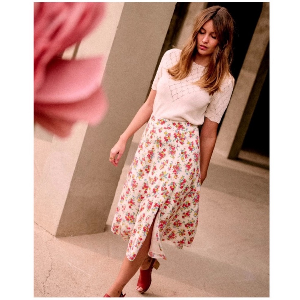 Sezane Tabata Midi Skirt Secret Garden in US Size 8